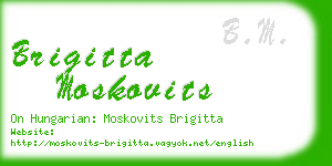 brigitta moskovits business card